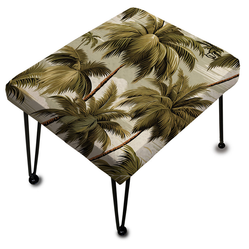 Motif tropical Tranquil Palms - repose-pieds rectangulaire tropical