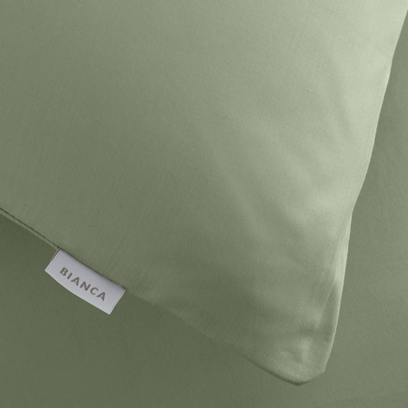 200 Thread Count 100% Cotton Standard Pillowcase Pair, 50 x 75 cm, Green