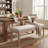 53" Modern Dining Chairs Bench, Fabric Upholstered Seat with Solid Wood Frame for Kitchen Table, Breakfast Nook and Cafe, Beige-716508671