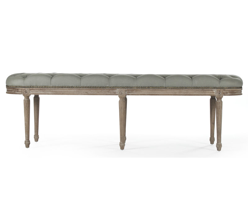Michel Upholstered Bench, Asparagus Green