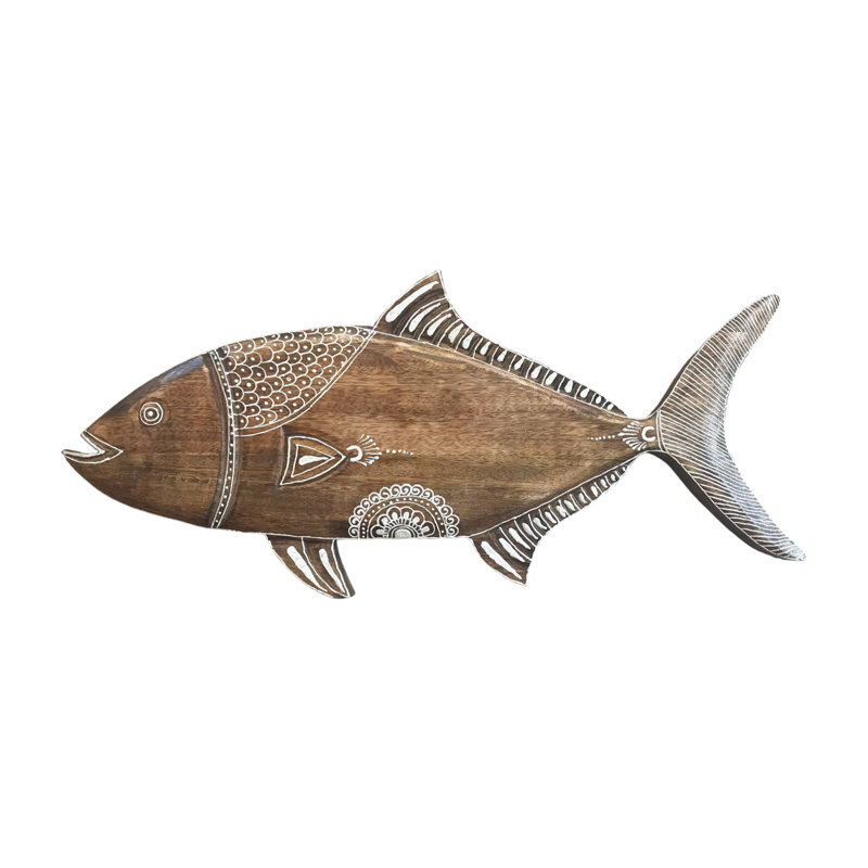 Poisson suspendu Amber Jack - blanc naturel