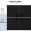 Base de parasol de patio, 4, usage extérieur robuste, capacité de l'eau de 176 lb ou de sable 264, noir, base en plastique robuste, protégé contre les intempéries, résistant, noir
