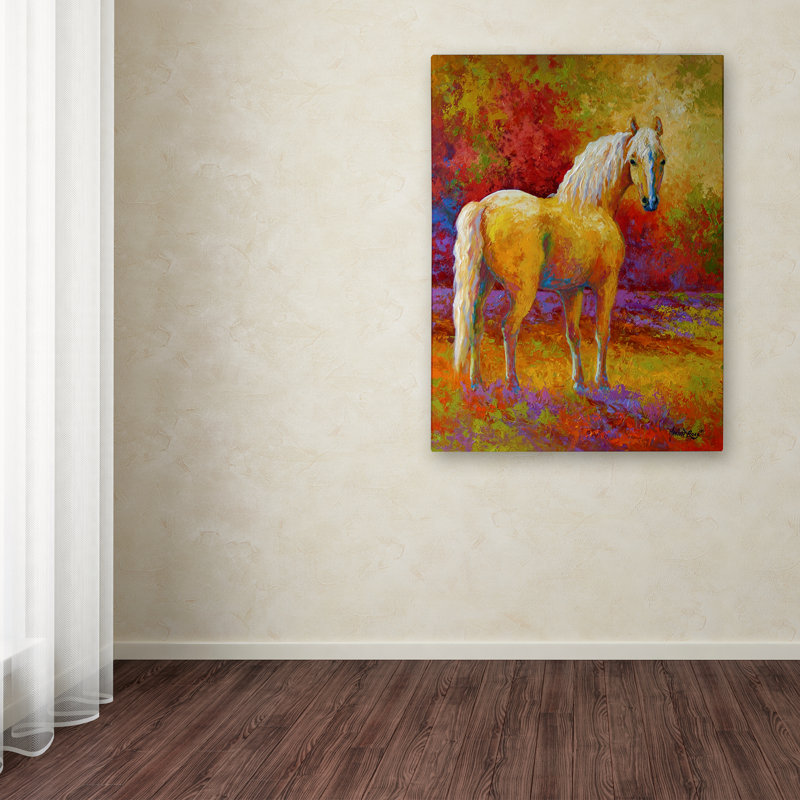 Vibrant Palomino Horse Canvas Art in Bold Colors