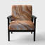 Delane - Détail marbré de roches colorées - Fauteuil rembourré Mid-Century