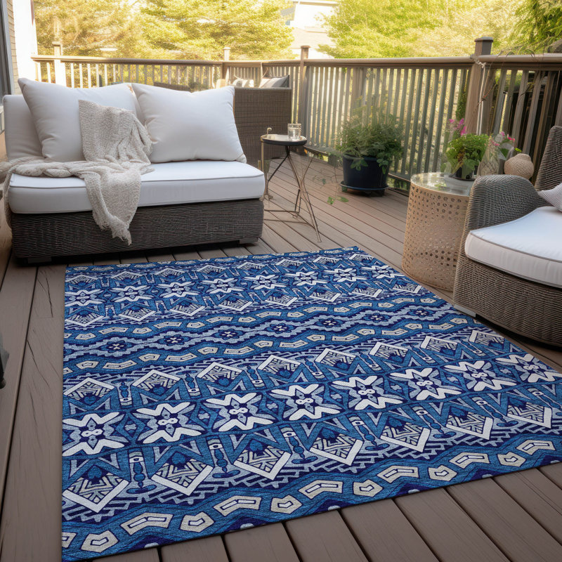 Tapis intérieur / extérieur Maliana, Rectangle de 10 pi x 14 pi