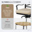 Tabouret de bar pivotant en aluminium coulé 29,92 po avec coussin Sunbrella Arhant-2021037728
