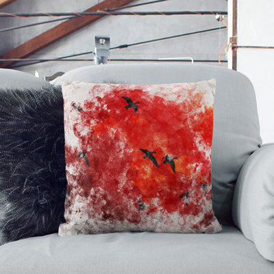 Migratory Geese Square Throw Cushion