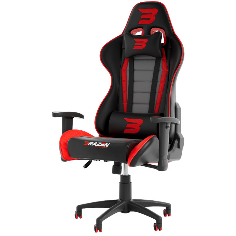BraZen Sentinel Elite PC Gaming Chair, Red/Black