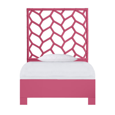 Silas King Platform Bed, Light Blue