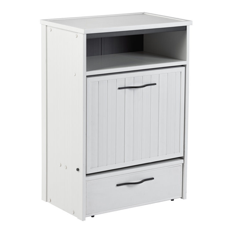 Station d'alimentation pour chien Ian ECOFLEX avec rangement intégré et bols doubles, Blanc antique