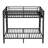 Full XL Over Queen Metal Bunk Bed Frame for Teens & Adults, Noise Reduced, Space-Saving, No Box Spring Needed, Black