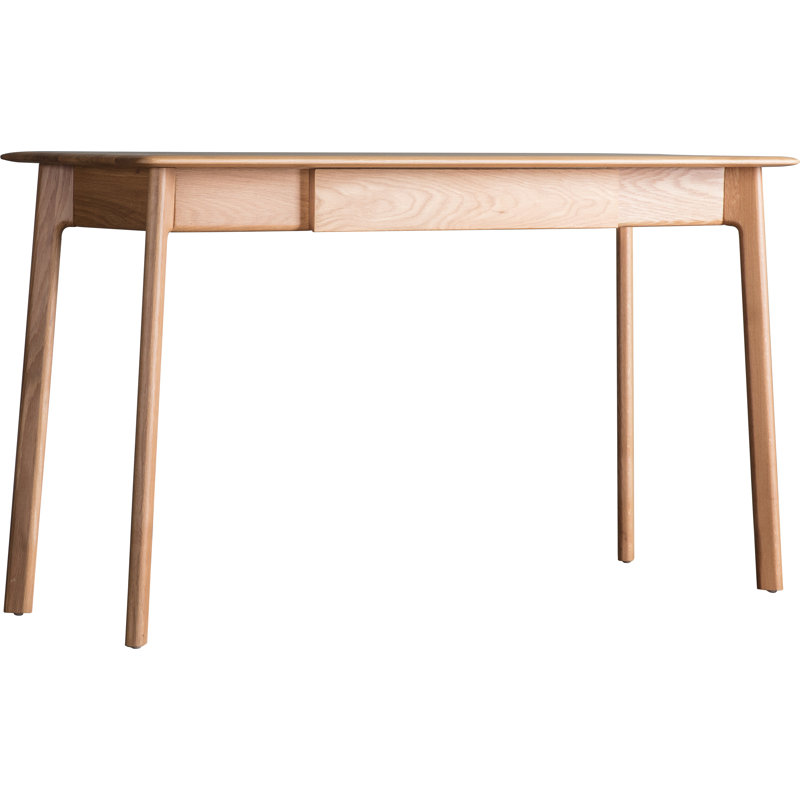 Cade Solid Wood Writing Desk, Oak