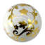 Boule en céramique dorée et blanche chinoiserie (ensemble de 3)