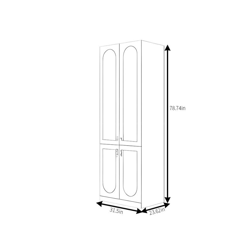Garde-robe de luxe simple et moderne, H 78,74 po x l 31,5 po x P 23,62 po