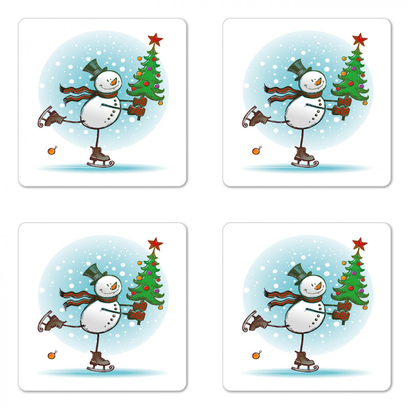 Sous-verre bonhomme de neige