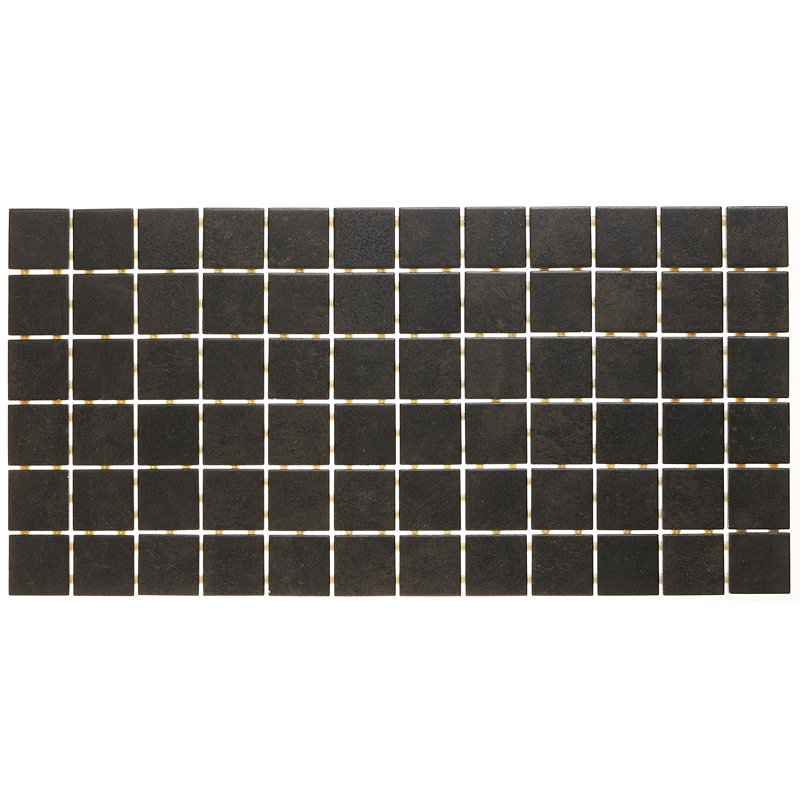 Fairfield 2" x 2" Ceramic Mosaic Tile, Charcoal