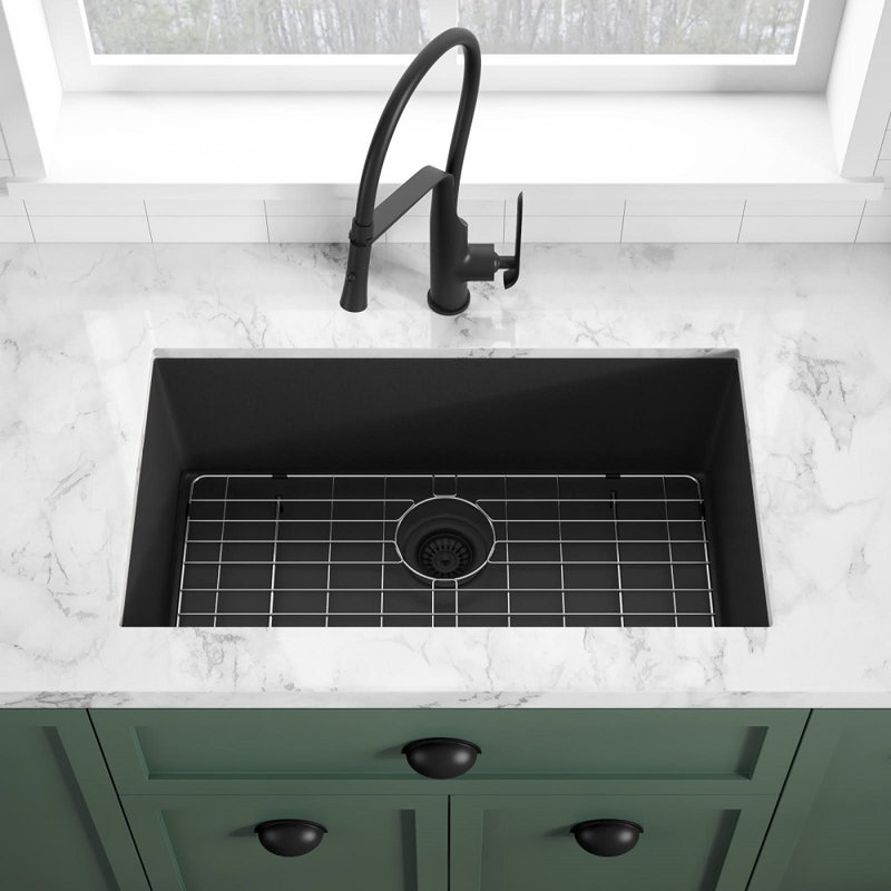 30'' L Undermount Single Bowl Granite Kitchen Sink