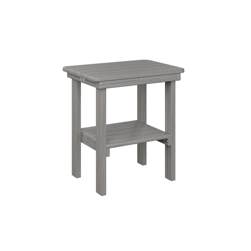 Outdoor Rectangular End Dining Table, Driftwood Gray