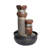 Indoor Relaxation Tabletop Fountain, Zen Meditation Waterfall Feature With LED Light & Natural Rocks, 4 Level Desk Waterfall For Home Office Bedroom Living Room Decoration
