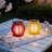 Solar Powered Waterproof Rattan Lanterns For Outdoor – 4 Pack Colorful Hanging Led Lights With Auto On/Off, Ip44 Weather Resistant, Spring Patio Garden Decor