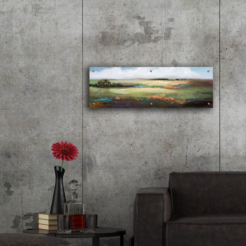 «A Day To Be Lazy» par Karen Hale, art en verre acrylique Wal, H 12 po x l 36 po