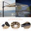 Daarina 132'' Lighted Cantilever Umbrella with Base-2066407392
