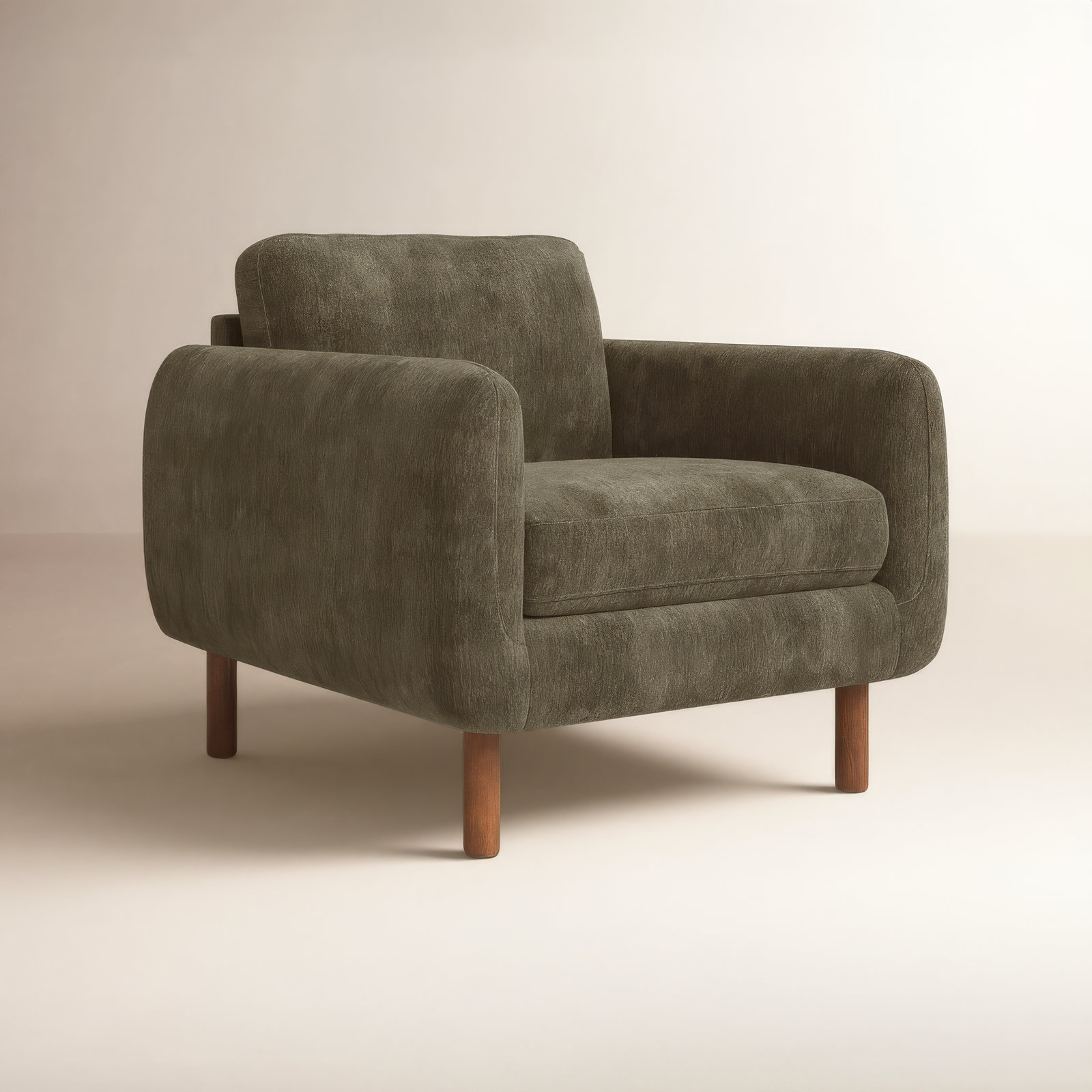 Leno Oak Armchair, Future Rust Velvet