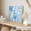 Floral Vichy bleu, fleurs I, reproduction d'art non encadrée-780880674