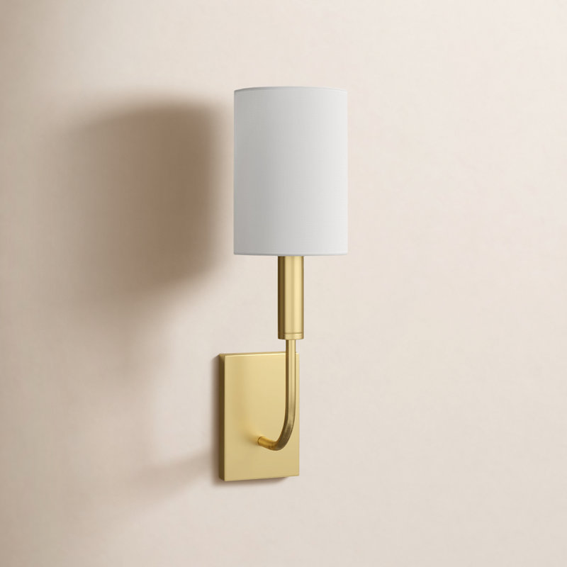 Brianna 1 - Light Candle Wall Light, Burnished Brass