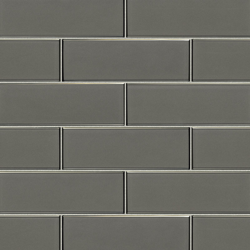 Rivella Subway 4 in. x 12 in. Glossy Glass Wall Tile, Kavik