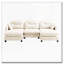 Canapé modulaire Cloud avec accoudoirs en tissu chenille, conception plissée matelassée, conception ergonomique, mousse haute densité, accoudoirs élégants, base en bois de haute qualité-76472078
