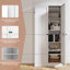 Armoire d'appoint avec portes doubles et 4 tablettes-1403402866
