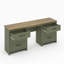 Limestone Wide 6 Drawer Dressing Table-1093078400