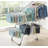 Gray Foldable Metal Clothes Rack, 55.7×22.8×36.8 Inches, With Non-Slip Feet. Suitable For Clothing/Bedding. Indoor And Outdoor Use. Space-Saving And Easy To Assemble.
