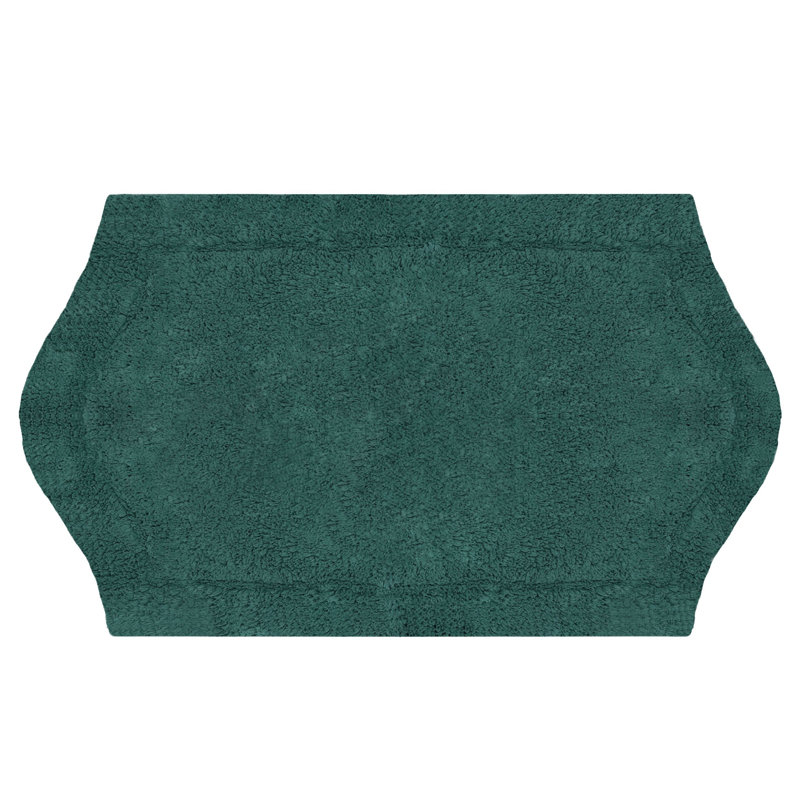 Tapis pour salle de bain Morissette, L 17 po x L 24 po, Vert bouteille
