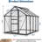 Durable Polycarbonate Greenhouse with Aluminum Frame, Adjustable Roof Vent & Lockable Door for Backyard Garden & Patio Use