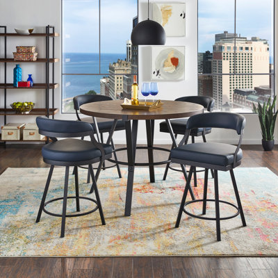 Ensemble de 5 tables rondes Alisier