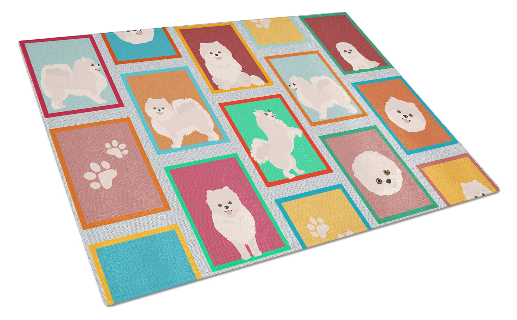 https://assets.wfcdn.com/im/88939149/compr-r85/2577/257711473/lots-of-dogs-pomeranian-glass-cutting-board-large.jpg