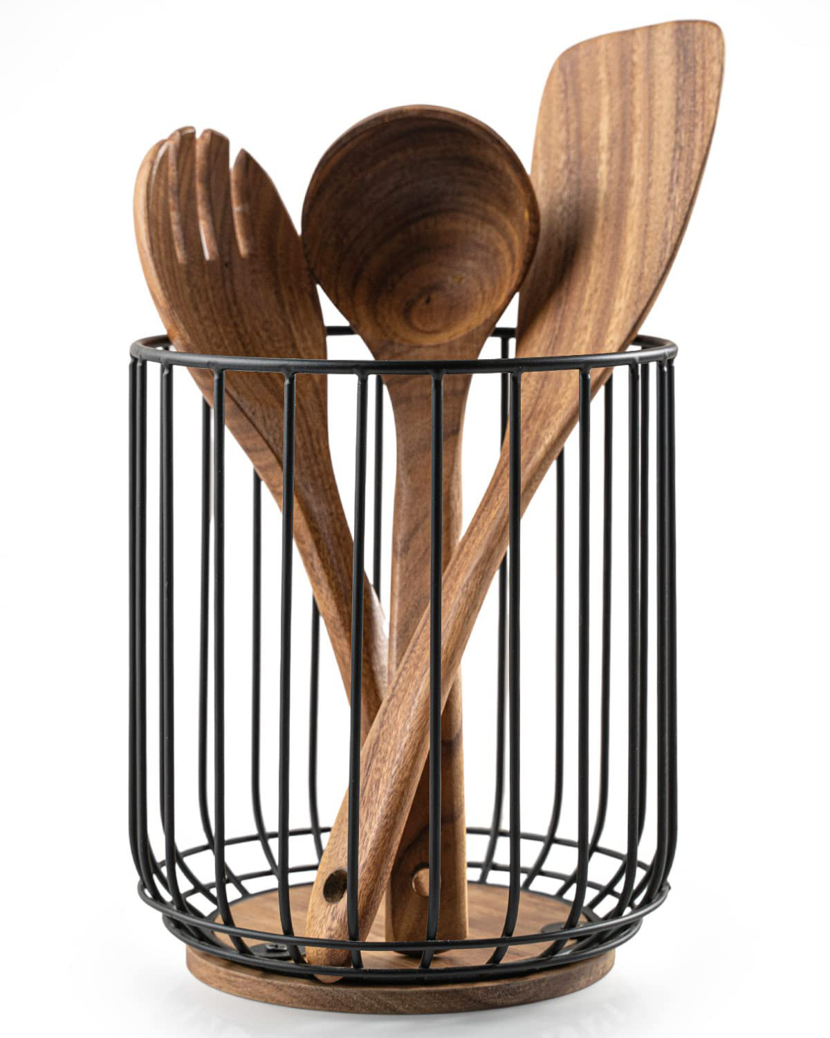 17 Stories Metal Round Flatware Caddy Wayfair