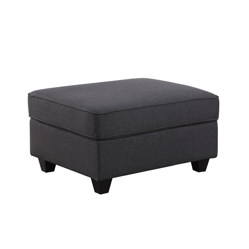 Modular Sofa with Ottoman, Linen, Dark Gray