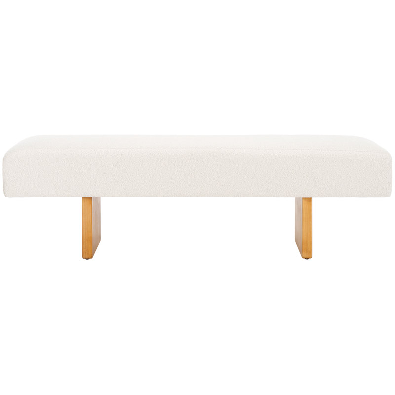 Lavdim Boucle Upholstered Bench, Brown