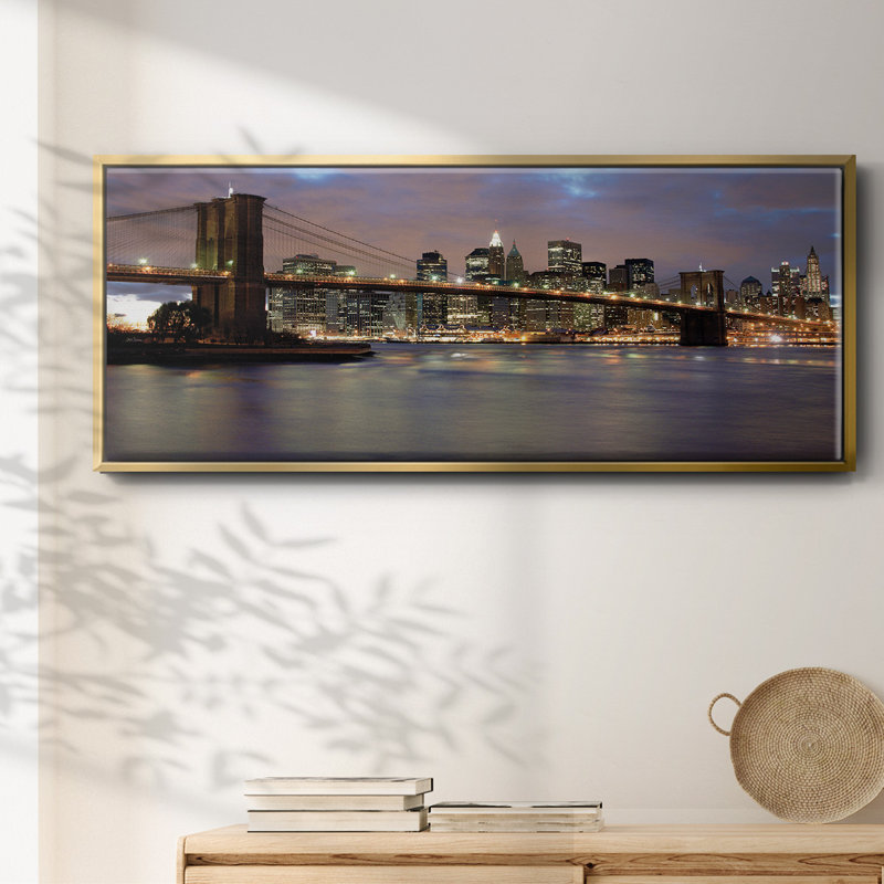Night View- Framed Canvas, 20" H x 50" W
