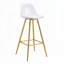 Tabouret de bar rembourré en similicuir avec pieds-816461013
