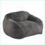 Fauteuil à billes gris en fausse fourrure Sezze | Gris | Tissu, mousse