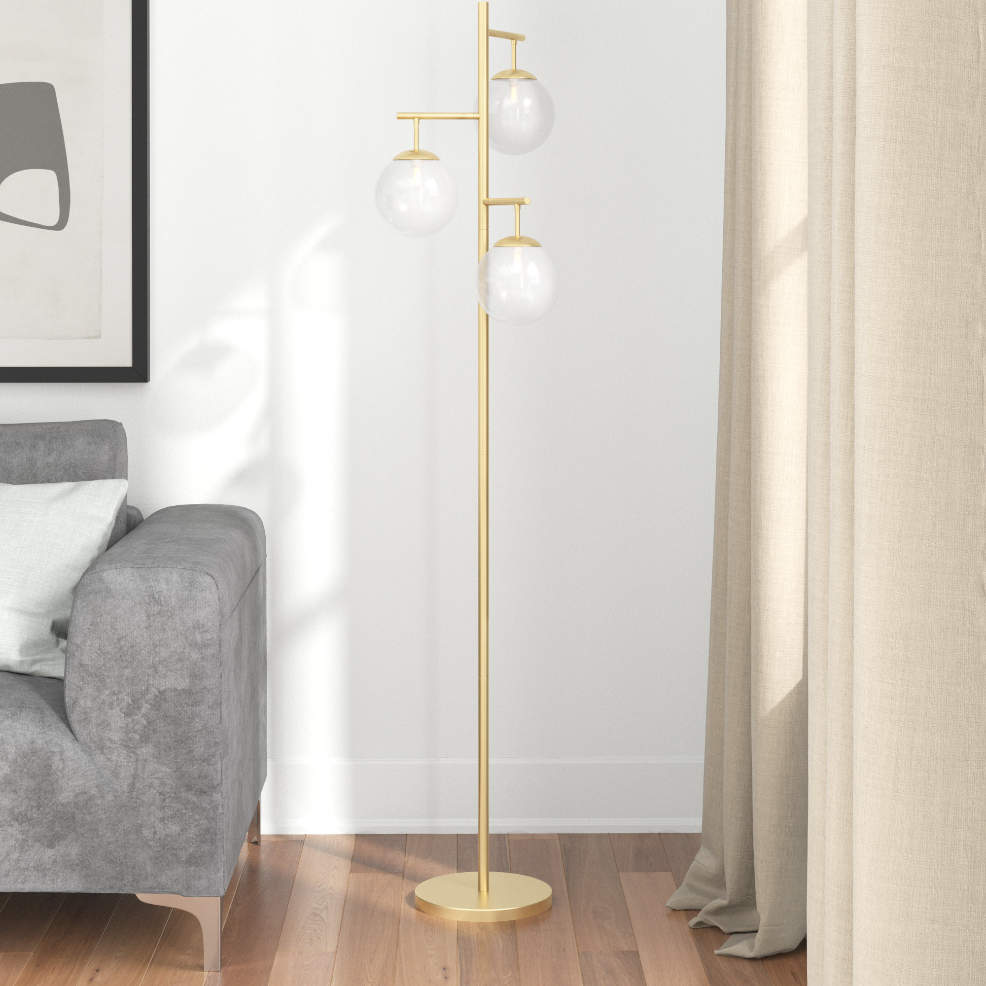 Gold tree floor sales lamp