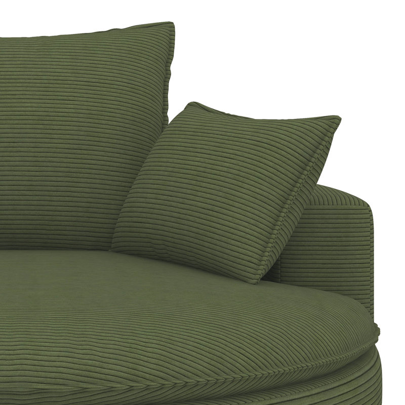Fauteuil demi-tonneau Boneless, Vert