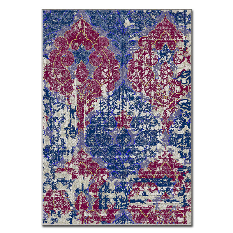Luxurious Velvet Area Rug, 4.6 x 7.2 Feet | 100% Polyester, 740 g/m² | Non-Slip Felt Dot Underside, Machine Washable | Digital Print Design, Easy to Clean, Perfect for Living Room & Bedroom Décor
