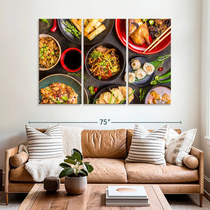 Yarlin Assorted Chinese Dishes, 42" H x 65" W