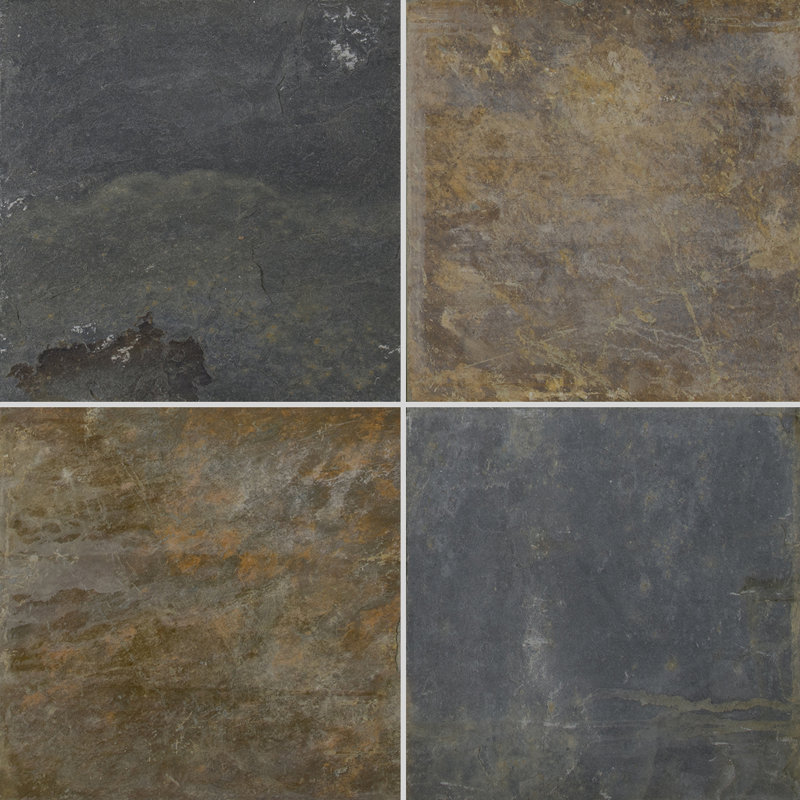 Sierra Gold 16 in. x 16 in. Gauged Slate Floor and Wall Tile