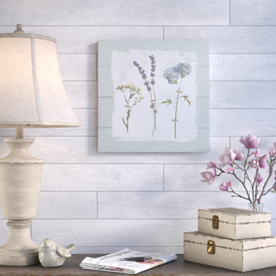 " Pressed Flowers On Shiplap II "